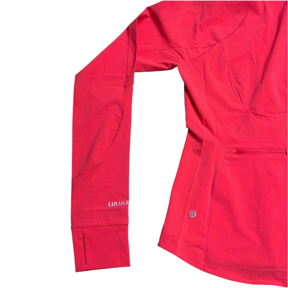 Lululemon Mist Over Windbreaker Lip Gloss Pink Hooded Jacket Women's Size 0 NWOT - Picture 3 of 9